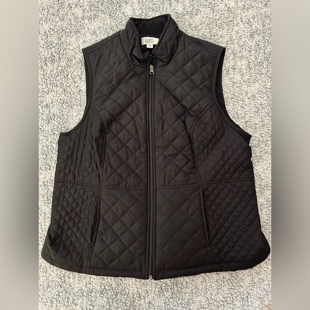 Croft & Barrow Black Diamond-Pattern Vest